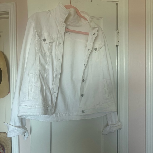 vineyard vines Denim Trucker Jacket in White Cap large l - Picture 3 of 3